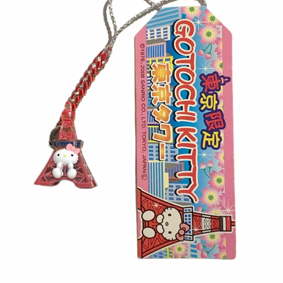 Porte-clés Hello Kitty Gotochi (avec sangle) – 2007 Gunma Kamameshi – Japon Exclusif Vintage