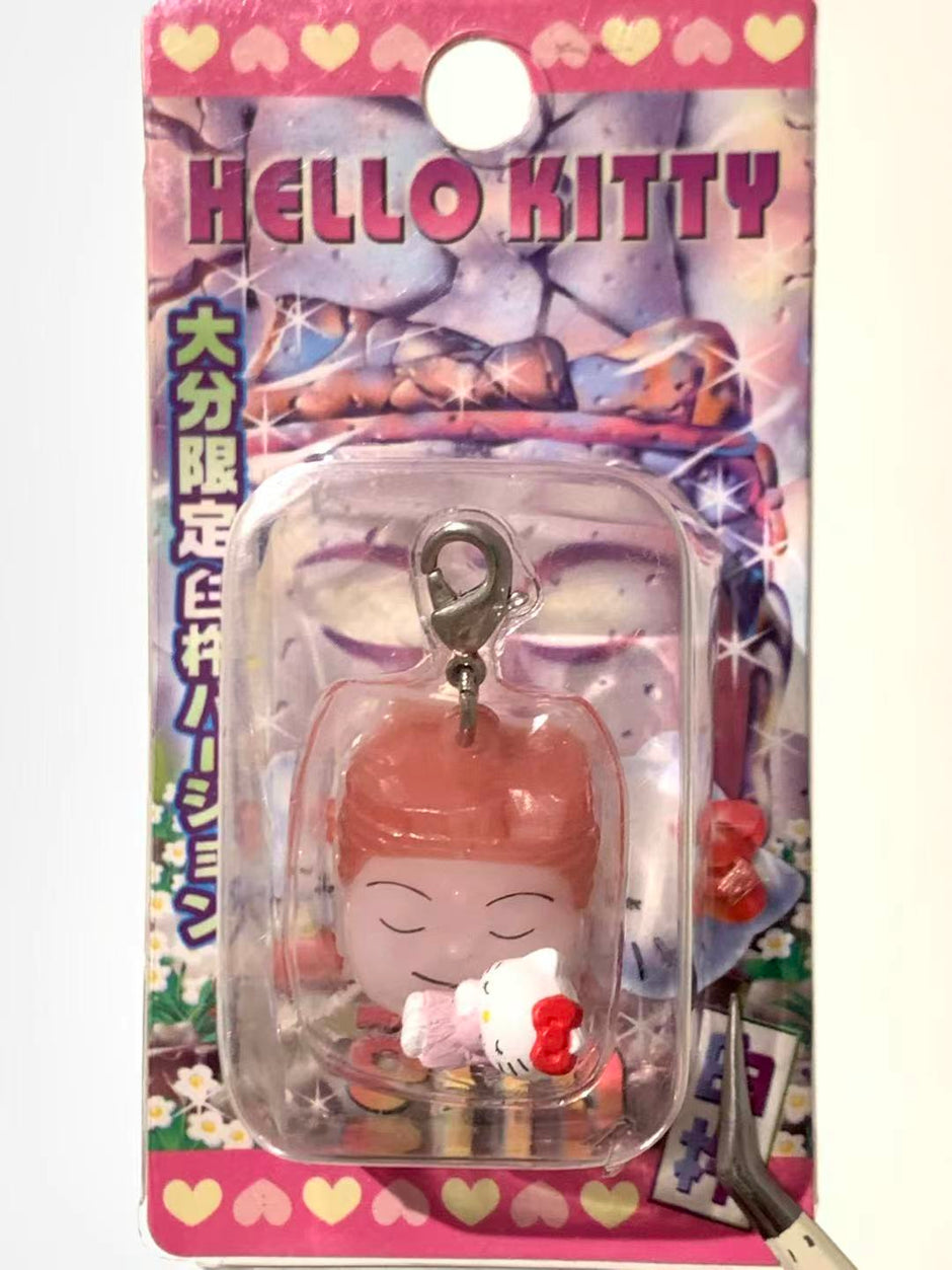 Hello Kitty Gotochi Keychain-2006 Oita (大分県) Usuki Stone Buddhas – Japan Exclusive Vintage Keychain