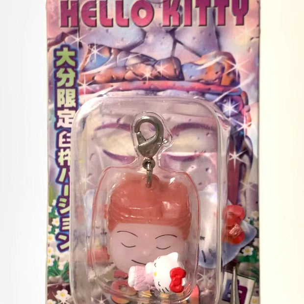 Hello Kitty Gotochi Keychain-2006 Oita (大分県) Usuki Stone Buddhas – Japan Exclusive Vintage Keychain