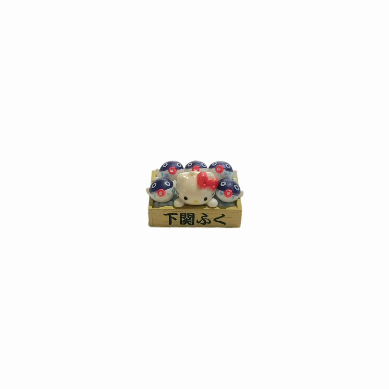 Hello Kitty Gotochi Keychain 2006 Shimonoseki Fugu Pufferfish Yamaguchi Japan Limited Sanrio Vintage