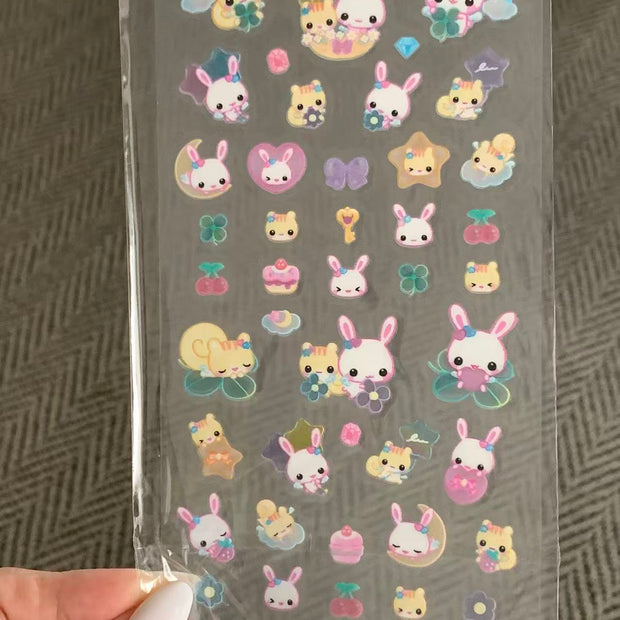 Heisei Retro Sweet Bunny & Squirrel Stickers
