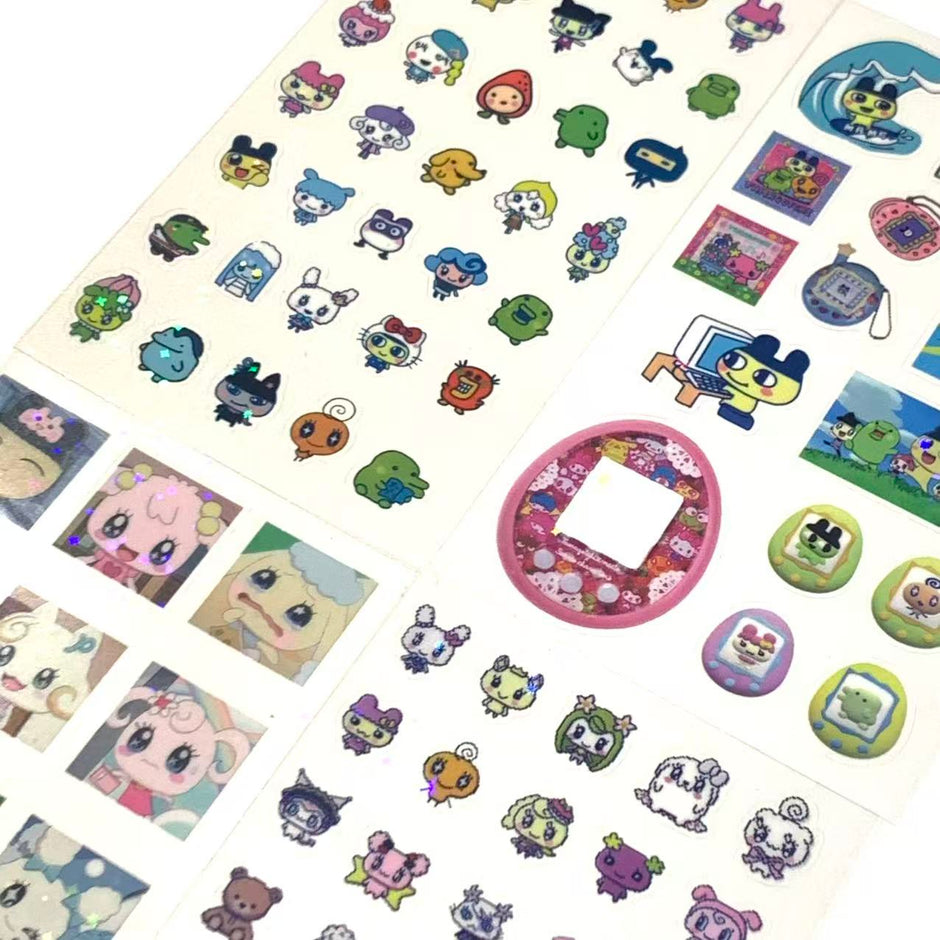 Tamagotchi Sticker Sheet – Retro Digital Friends Collection