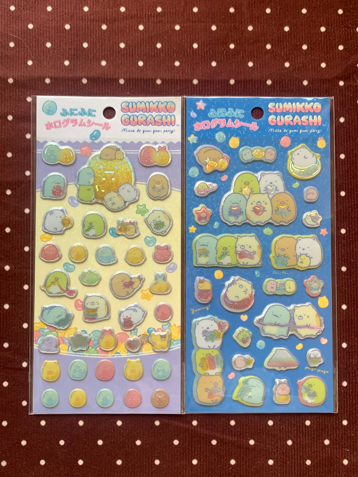 Sumikko Gurashi Gummy Party Hologram Puffy Stickers