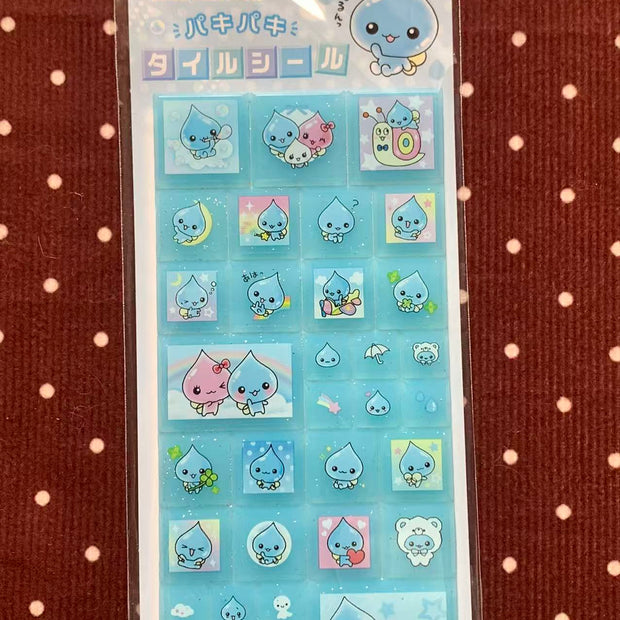 Heisei Retro Shizuku-chan Tile Stickers