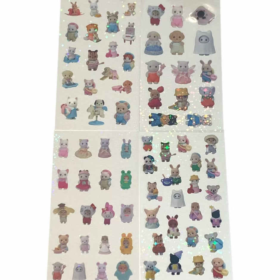 Sylvanian babies Sticker Sheet – Forest Family Vintage Series
