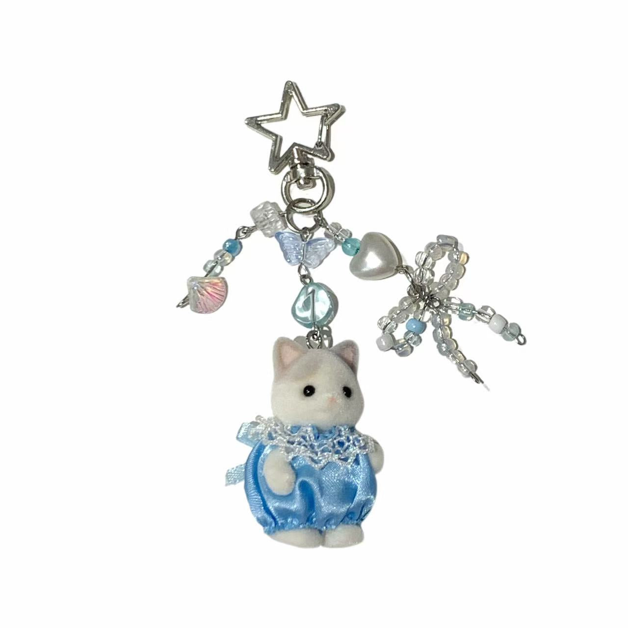 Sylvanian Families Handmade Keychain – Latte Cat Baby