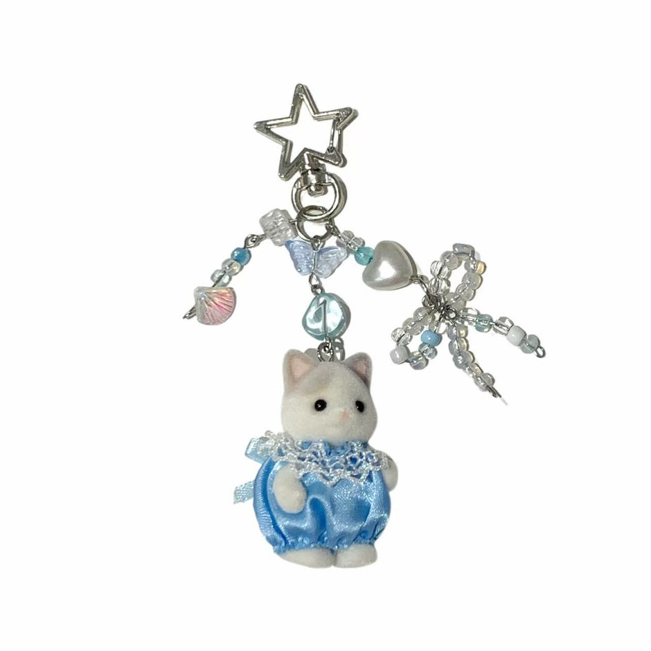 Sylvanian Families Handmade Keychain – Latte Cat Baby