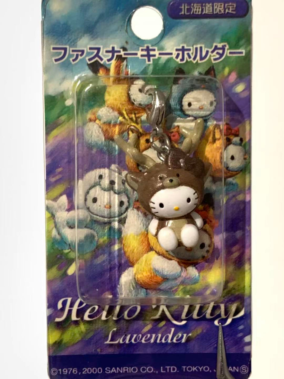 Hello Kitty Gotochi Keychain-2000 Hokkaido (北海道) Ezo Deer – Japan Exclusive Vintage Keychain