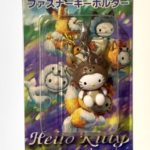 Hello Kitty Gotochi Keychain-2000 Hokkaido (北海道) Ezo Deer – Japan Exclusive Vintage Keychain