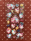 Heisei Retro Sweet Bunny & Cat Holographic Stickers