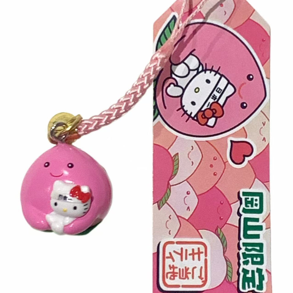 Hello Kitty Gotochi Keychain (with strap) – 2013 Okayama Peach – Japan Exclusive Vintage