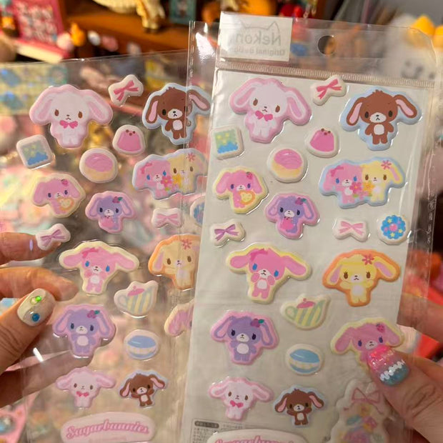 Sugar bunnies puffy stickers