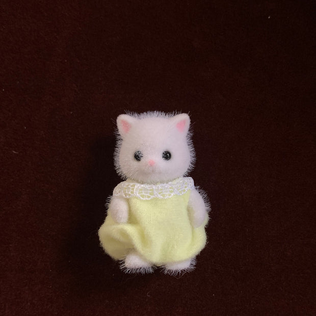 Calico critters Persian Cat Baby Yellow dress