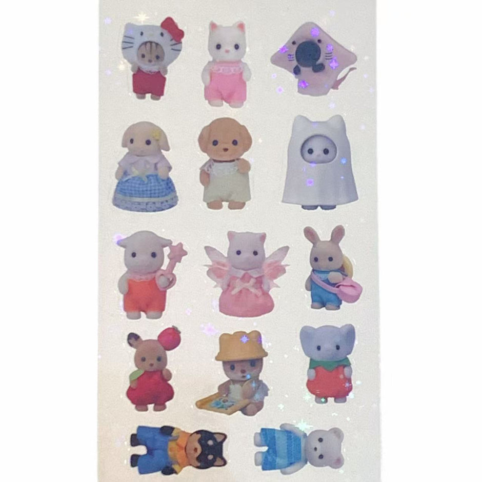 Sylvanian babies Sticker Sheet – Forest Family Vintage Series
