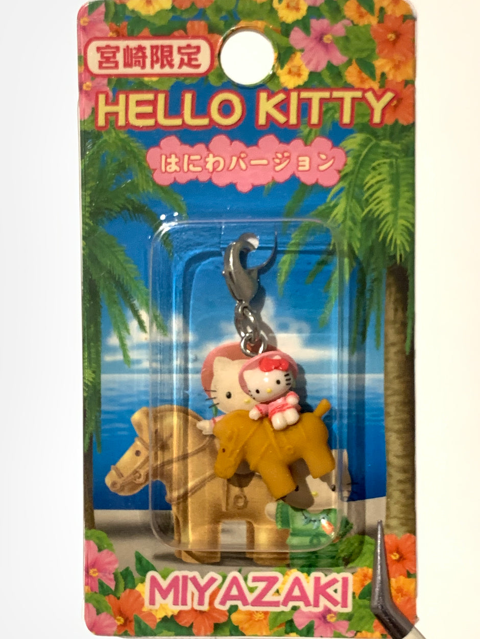Hello Kitty Gotochi Keychain-2003 Miyazaki (宮崎県) Haniwa – Japan Exclusive Vintage Keychain