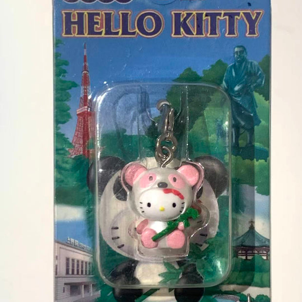 Hello Kitty Gotochi Keychain – 2004 Tokyo (東京都) Ueno Panda – Japan Exclusive Vintage