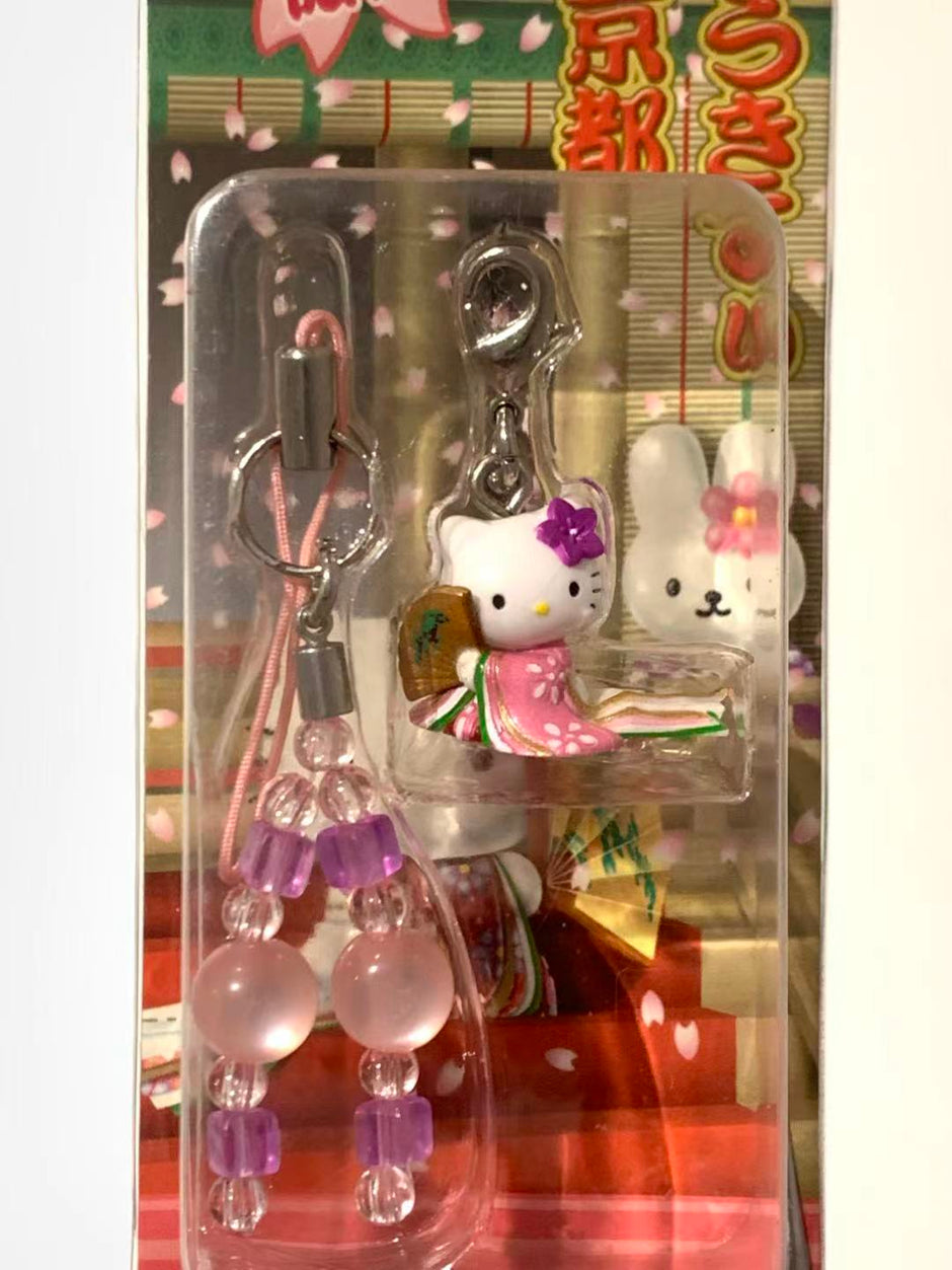 Hello Kitty Gotochi Keychain-2004 Kyoto (京都府) Genji Monogatari – Japan Exclusive Vintage Keychain