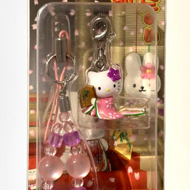 Hello Kitty Gotochi Keychain-2004 Kyoto (京都府) Genji Monogatari – Japan Exclusive Vintage Keychain