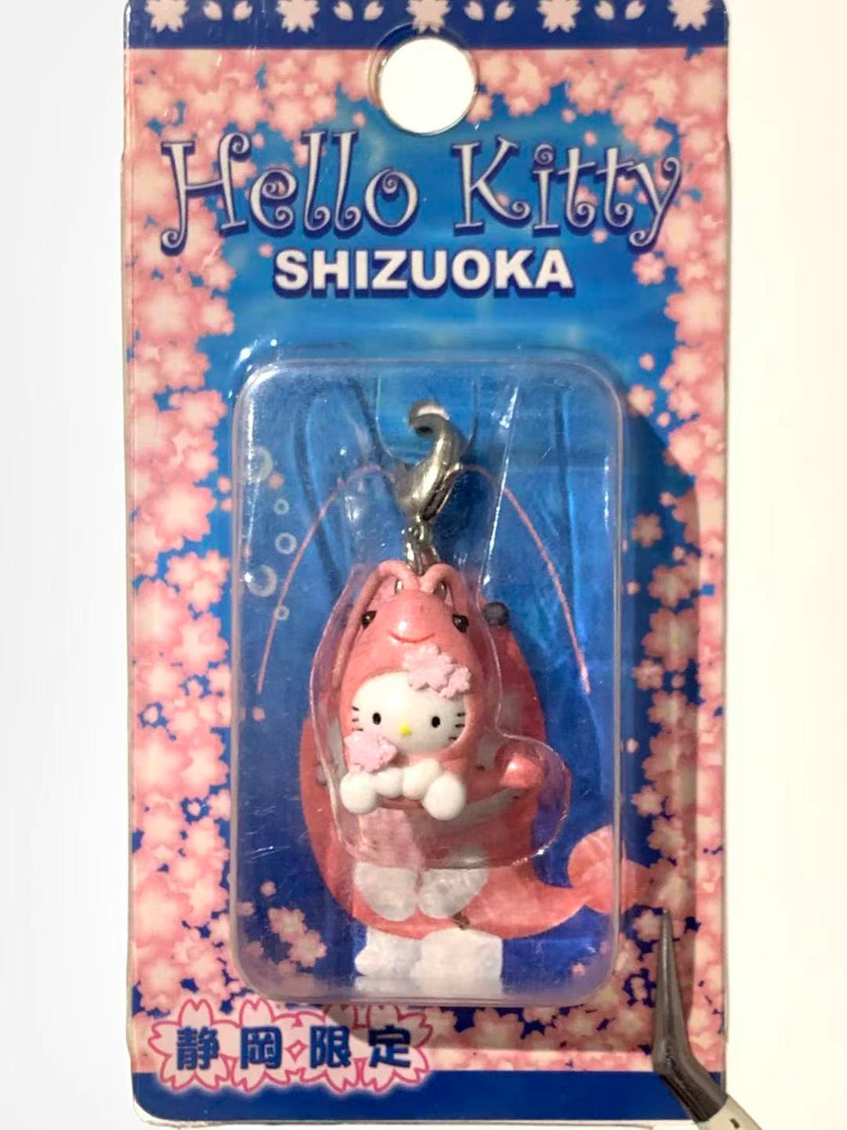 Hello Kitty Gotochi Keychain-2003 Shizuoka (静岡県) Sakura Shrimp – Japan Exclusive Vintage Keychain