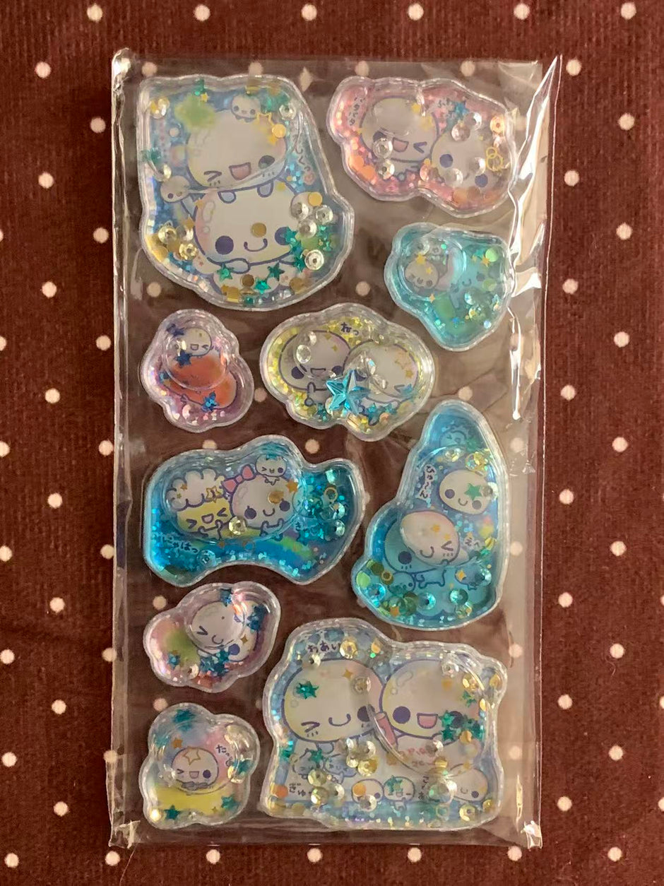 Heisei Retro Awawa-chan Water-in Stickers-002