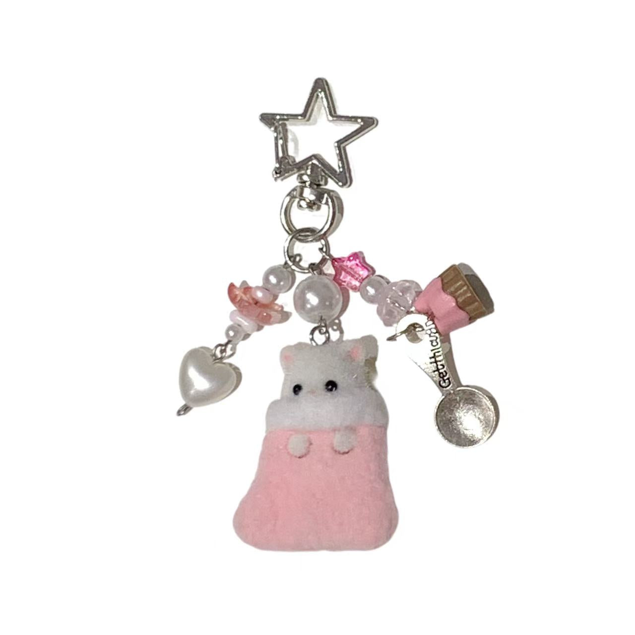 Sylvanian Families Handmade Keychain – Persian Cat Baby
