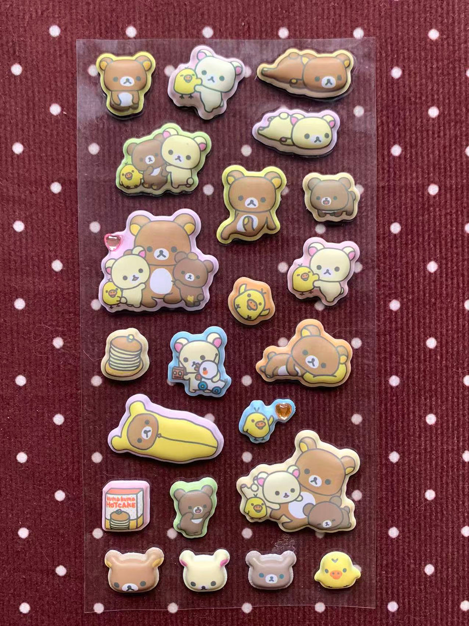 Rilakkuma & Friends Puffy Stickers