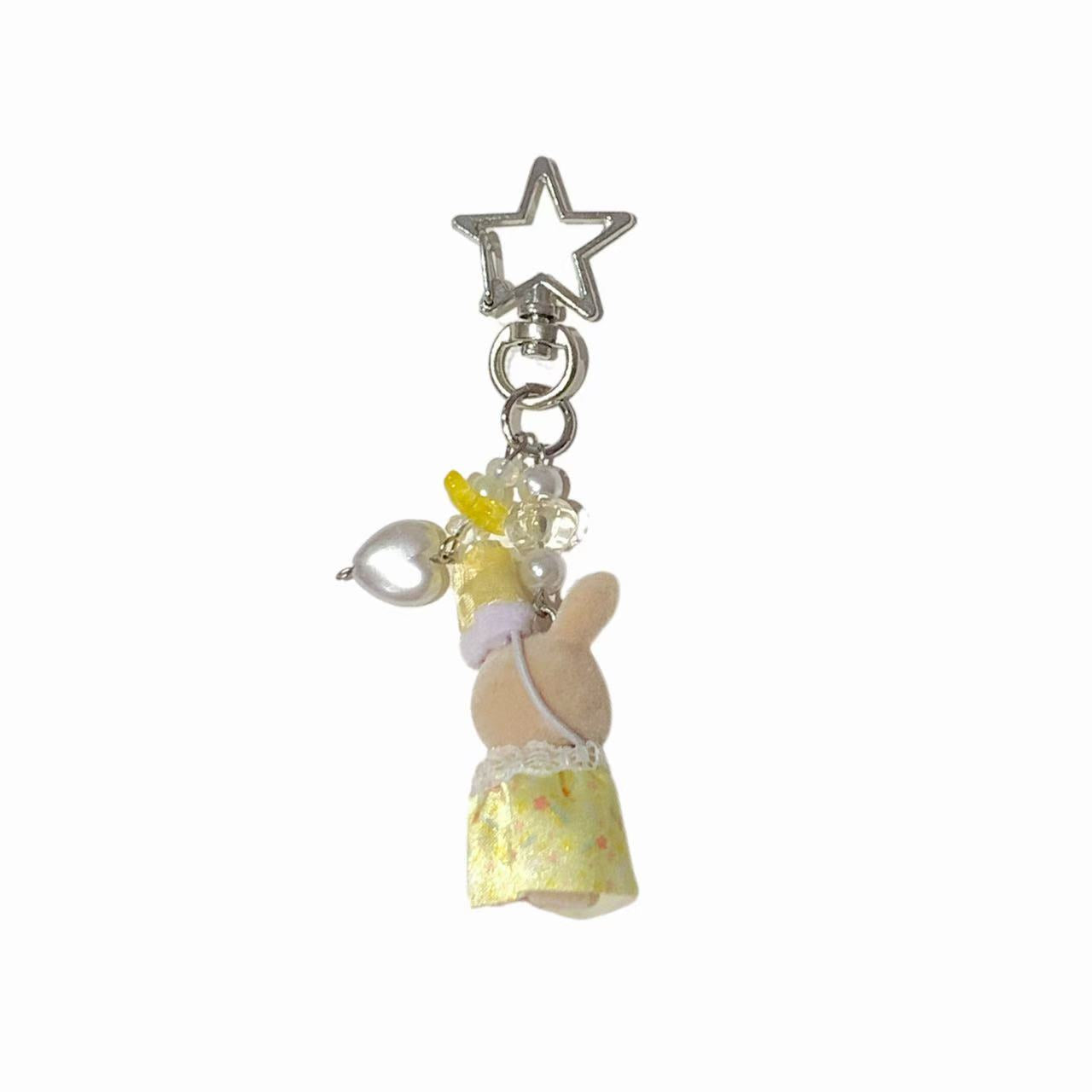 Sylvanian Families Handmade Keychain – Milk Rabbit Baby Iris