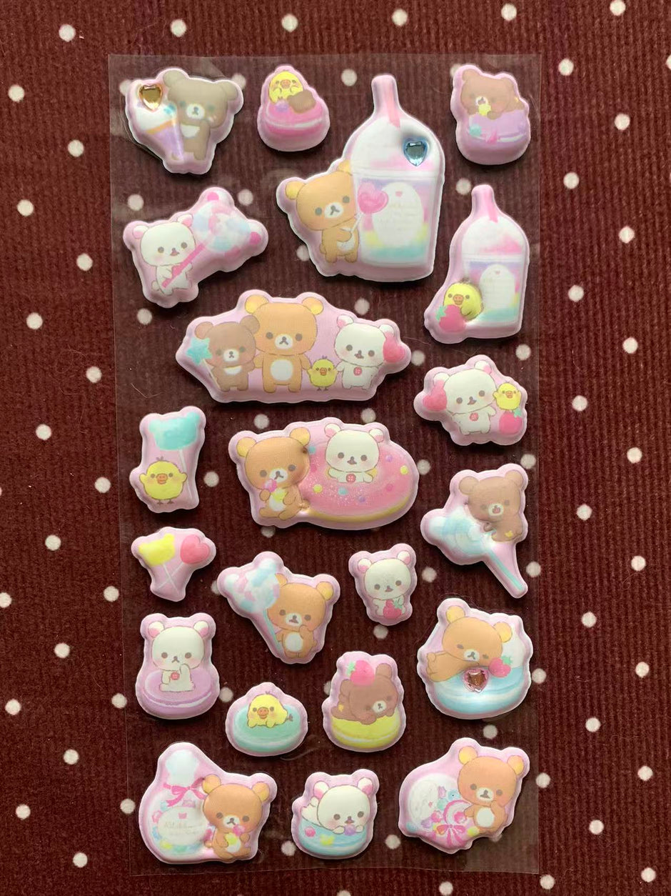 Rilakkuma & Friends Puffy Stickers