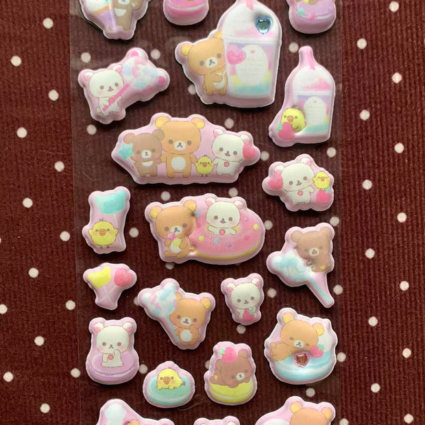 Rilakkuma & Friends Puffy Stickers