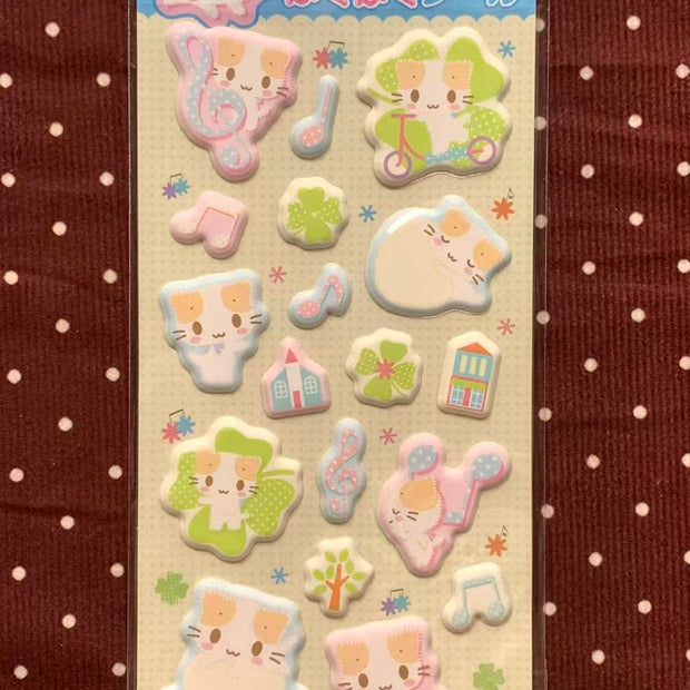 Sanrio Mashumaro Mitaina Fuwafuwa Nyanko Puffy Stickers