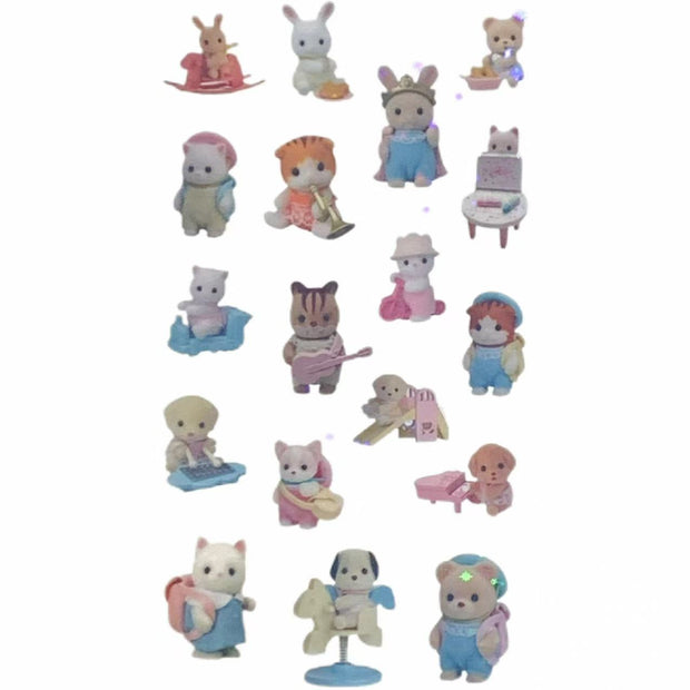 Sylvanian babies Sticker Sheet – Forest Family Vintage Series