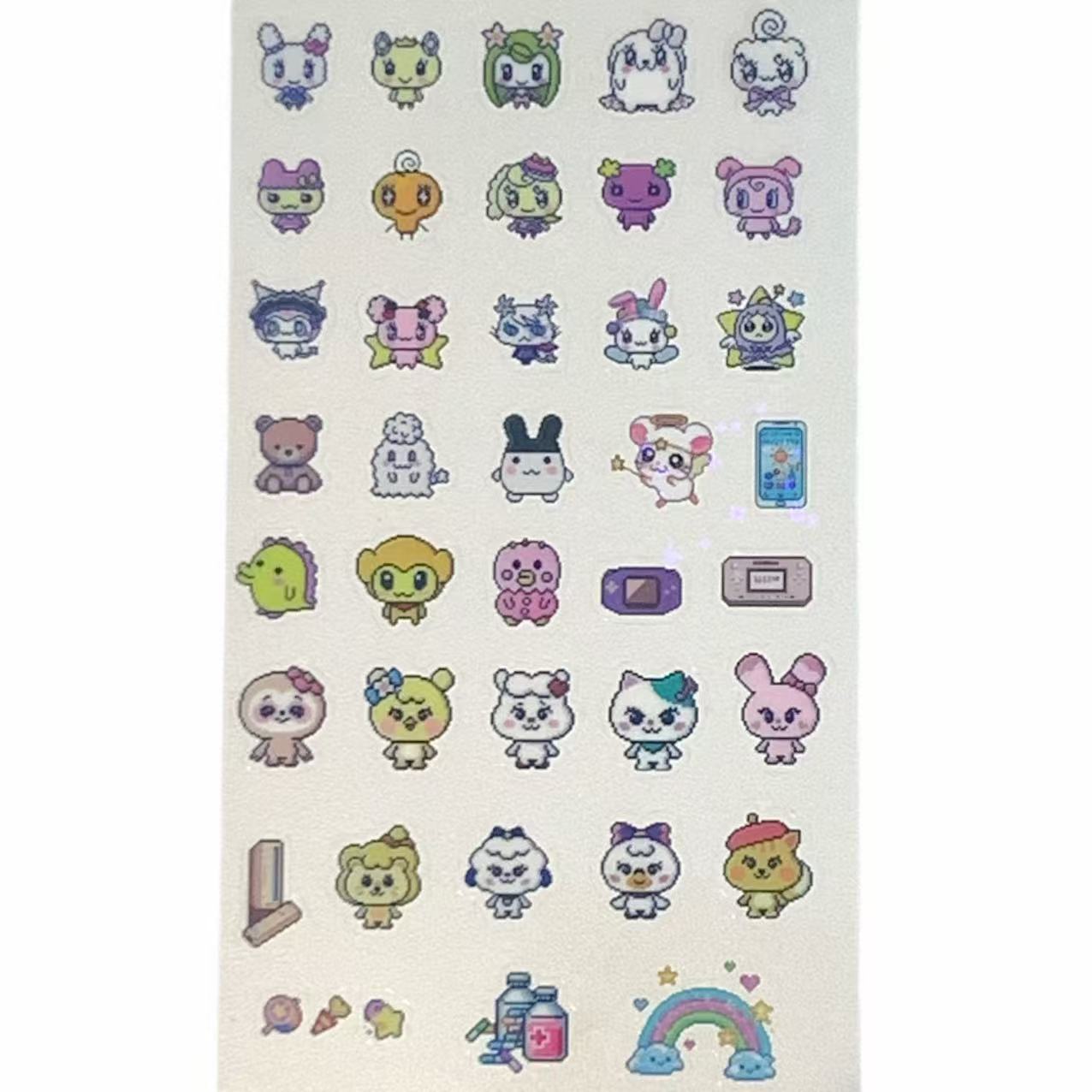 Tamagotchi Sticker Sheet – Retro Digital Friends Collection