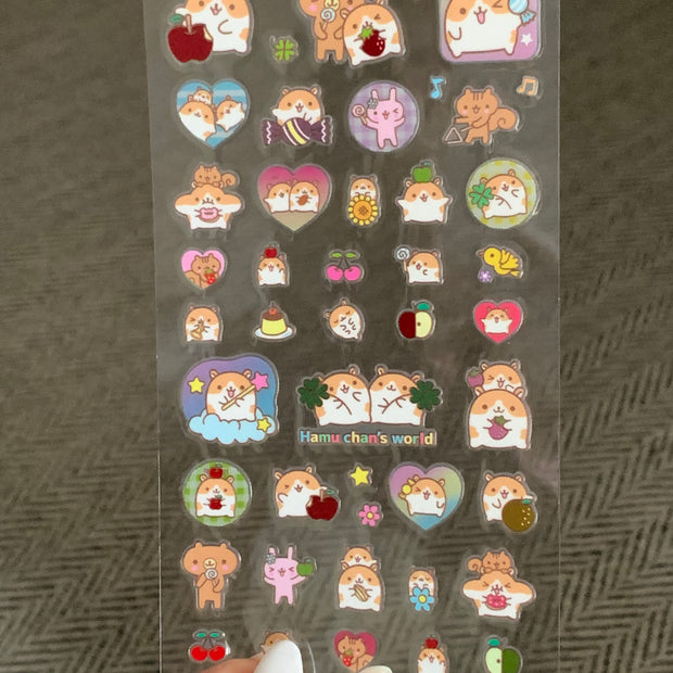 Heisei Retro Hamu-chan’s World Hamster Stickers