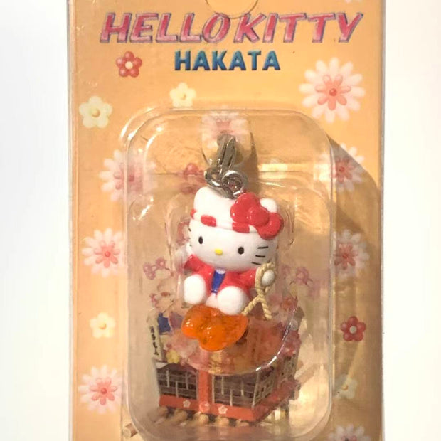 Hello Kitty Gotochi Keychain-2002 Fukuoka (福岡県) Hakata Yamakasa Festival – Japan Exclusive Vintage Keychain