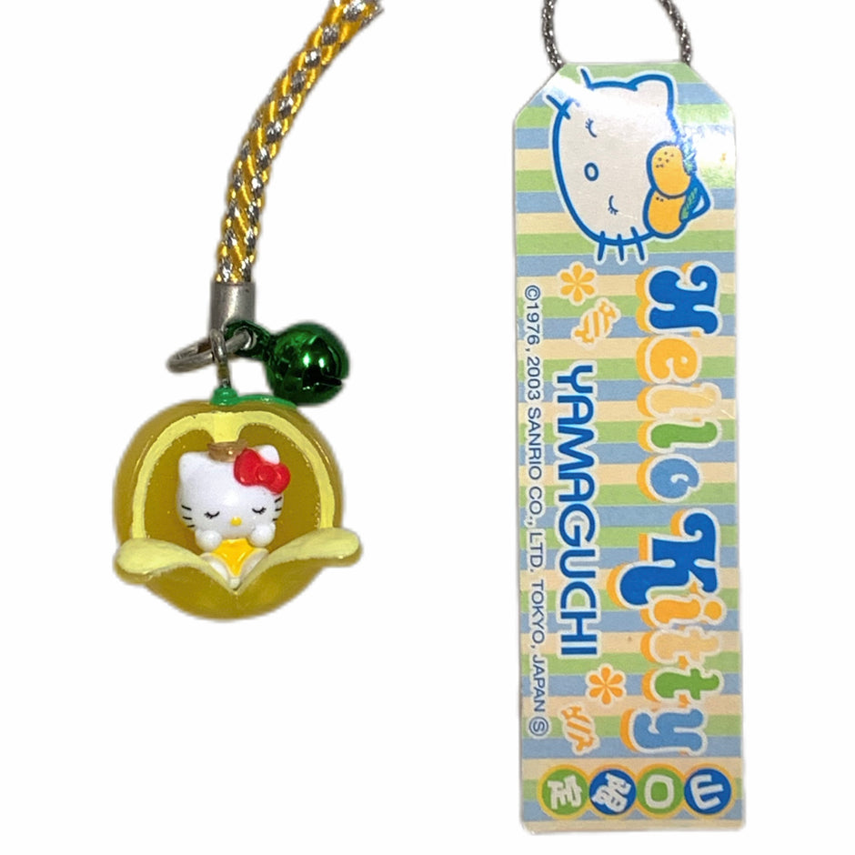 Porte-clés Hello Kitty Gotochi (avec sangle) – 2007 Gunma Kamameshi – Japon Exclusif Vintage